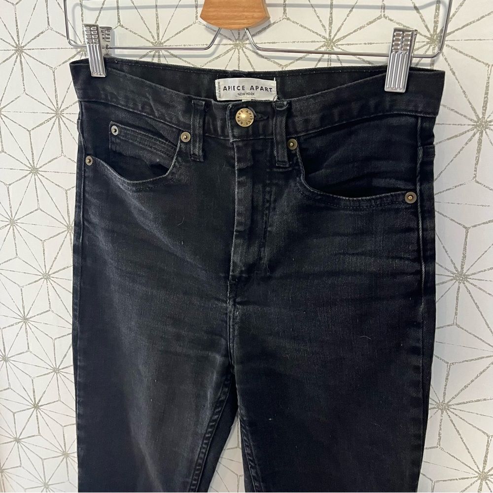 APIECE APART High Rise Matchstick Jean Black - Picture 3 of 8
